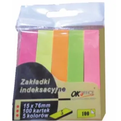 Zakładki indeksujące FLUO 5  szt